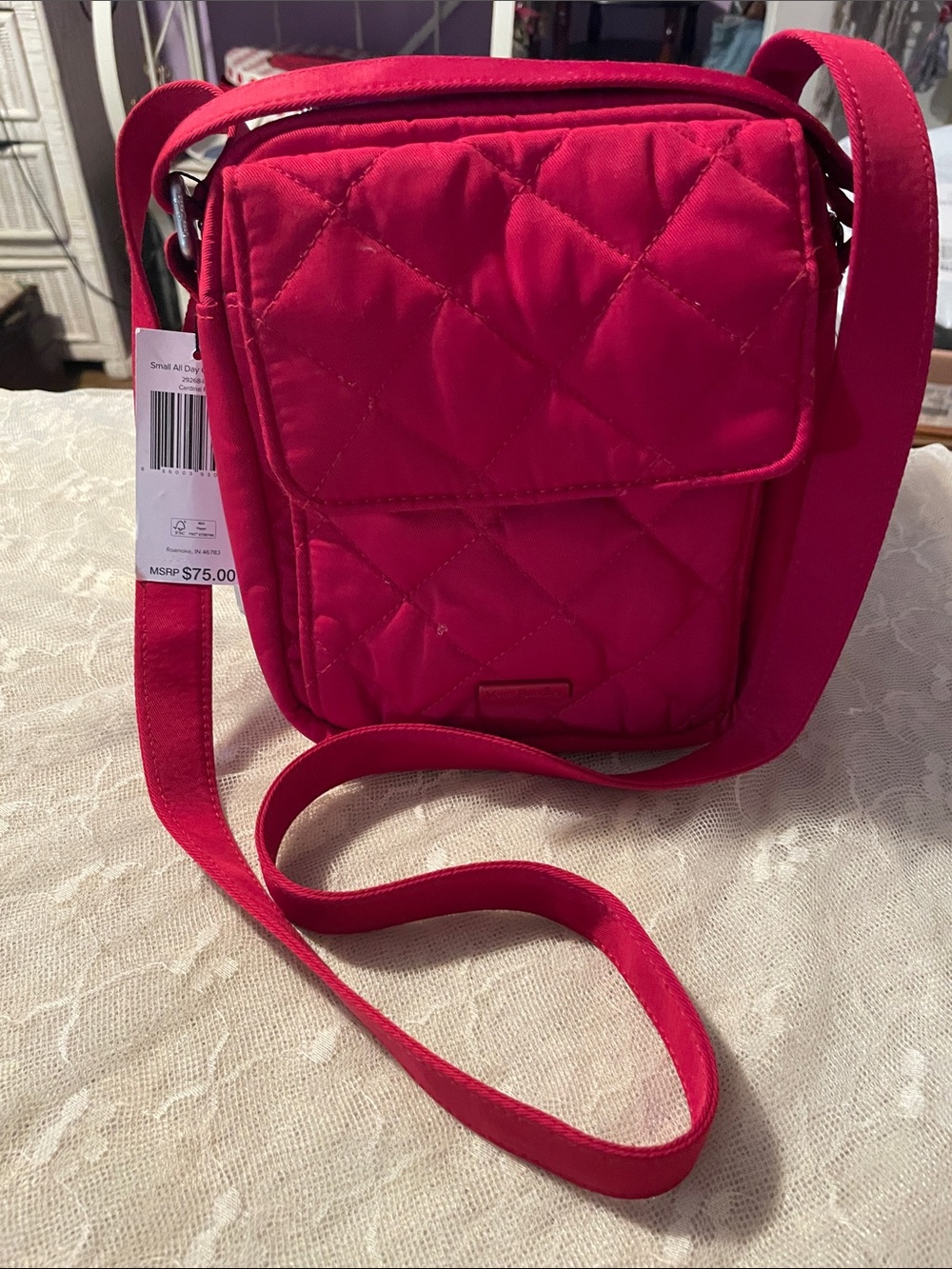 Vera Bradley Quilted Crossbody in Red